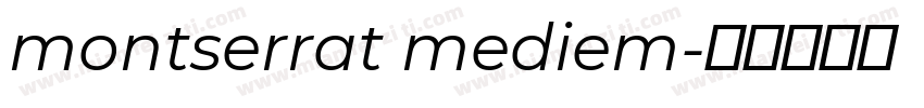 montserrat mediem字体转换